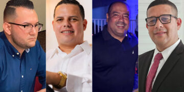 Gregory Gonsález Souchet, Ovidio “Obie” Quiñones Torres, Rafael Burgos Santiago y Ángel “Látigo” Torres. (Fotos de los aspirantes en Facebook)