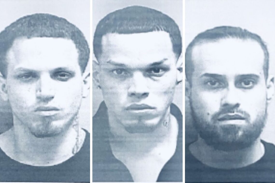 De izquierda a derecha, Jan Carlos Cruz Rivera, Jeffrey Cruz Rivera y Edgardo Adams Laboy. (Fotos suministradas)