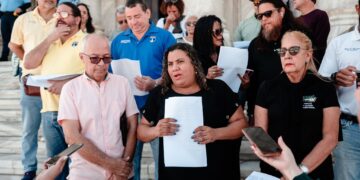 Mercedes Martinez, presidenta de la Federacion de Maestros y portavoz del Junte Multisectorial en Defensa de la Educación Pública. (Foto suministrada)