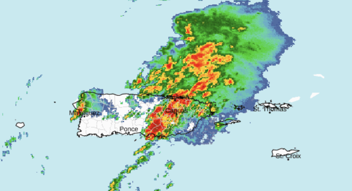 Imagen del radar. (Foto: Servicio Nacional de Meteorología)