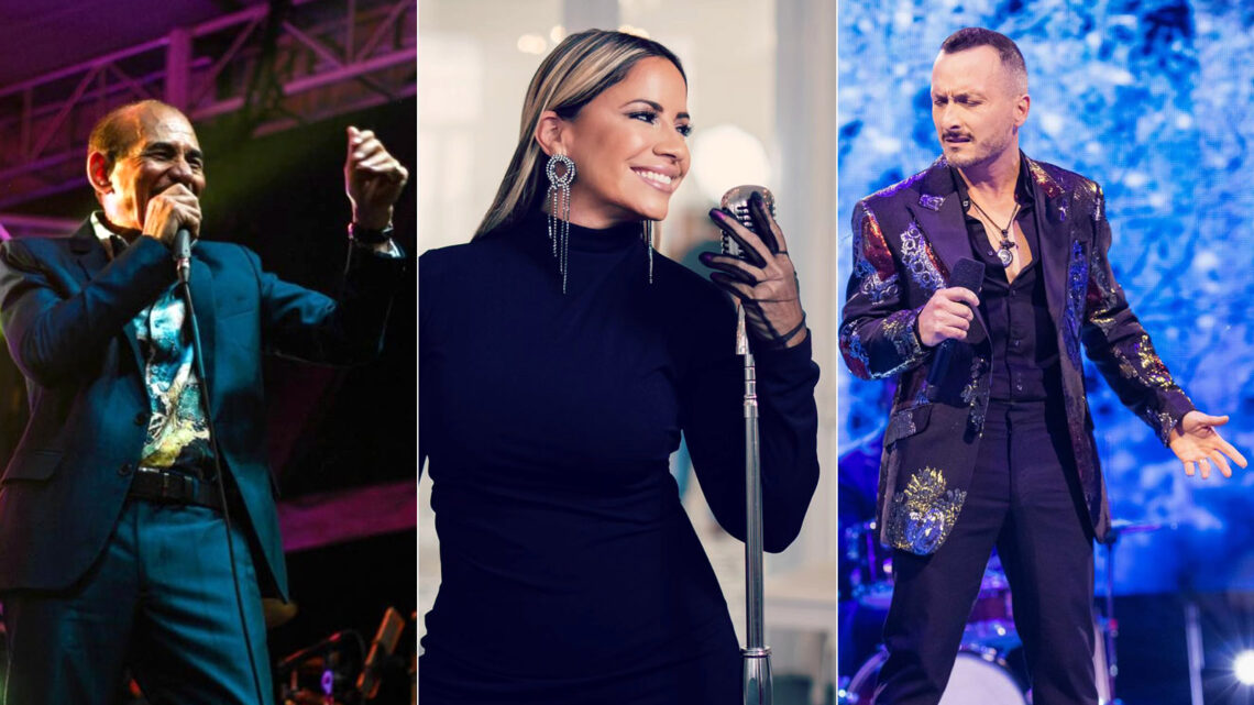 Charlie Aponte, Melina León y Obie Bermúdez. (Fotos archivo)