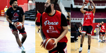 Jordan Murphy, Carlos “Yao” López y Luis Rolón. (Fotos: Leones de Ponce / Facebook)