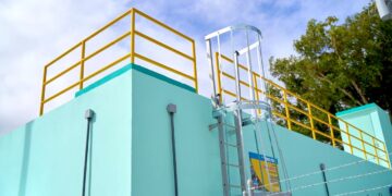 Nuevo tanque de agua potable en Monte Pelao en Guánica. (Foto suministrada)