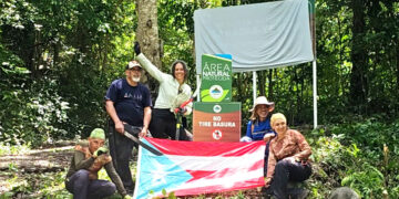 El rótulo cercano a las Parcelas Vázquez en Salinas será develado este sábado, 27 de abril en la ceremonia donde se anunciará formalmente el acuerdo colaborativo. (Foto suministrada)