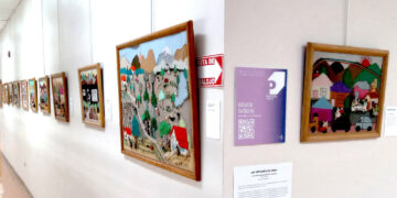 Las obras están expuestas en la biblioteca de la UPR de Ponce. (Foto suministrada)