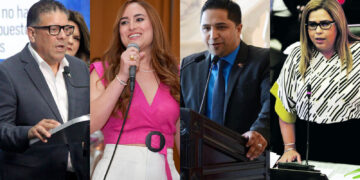 En la foto: Nelson Cruz Santiago, Jamie Barlucea, Urayoán Hernández Alvarado y Jacqueline Rodríguez Hernández. (Fotos archivo)