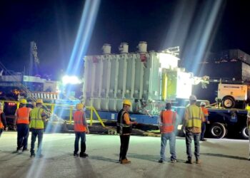 Transformador a su llegada al Puerto de Ponce. (Foto: Municipio de Ponce)