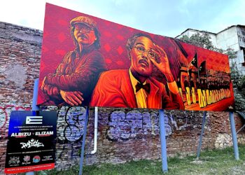 La obra de 24 pies de largo y ocho de alto muestra al líder nacionalista Pedro Albizu Campos, al artista Elizam Escobar y a los cadetes de la República. (Foto: Michelle Estrada Torres)