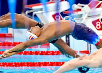 Yeziel Morales en los 200 metros dorso de París 2024. (Foto: COPUR)