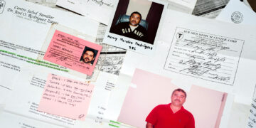 Documentos médicos, fotos y tarjetas de identificación de Henry Morales, quien enfrenta múltiples problemas de salud tras una exposición al óxido de etileno cuando trabajaba para la empresa Steri-Tech. (Foto: Esteban G. Morales Neris | CPI y Grist)