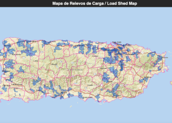 Mapa Relevo de Cargas para el 22 de agosto de 2024. (Fuente: LUMA Energy)