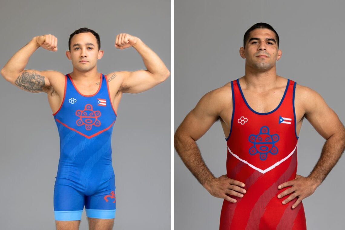 Luchadores Darían Cruz y Ethan Ramos. (Fotos: COPUR)