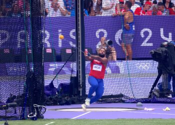 PARIS, FRANCE. Ago 2nd: Jeromé Vega of Puerto Rico during  men's Hammer Throw qualification in the Olympic Games Paris 2024, at Stade de France in Paris, France.
(PHOTO BY VICTOR STRAFFON/STRAFFONIMAGES/MANDATORY CREDIT/EDITORIAL USE/NOT FOR SALE/NOT ARCHIVE)