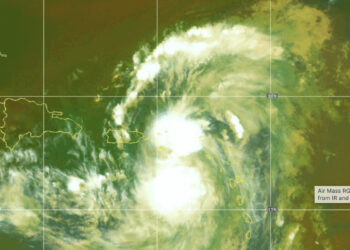 Tormenta tropical Ernesto. (Imagen del satélite / NOAA)