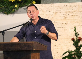 Juan Dalmau Ramírez fue el orador principal del evento de conmemoración del natalicio de Pedro Albizu Campos el 12 de septiembre en Ponce. (Foto: Michelle Estrada Torres)