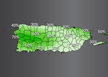 Probabilidad de lluvia para hoy, miércoles, 18 de septiembre. (Imagen: SNM)