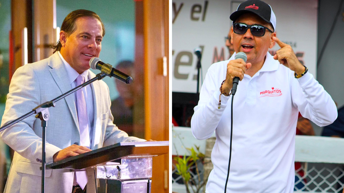 Alcalde de Lajas, Jayson Martínez Maldonado y el primer mandatario de Sabana Grande, Marcos Valentín Flores. (Fotos archivo)