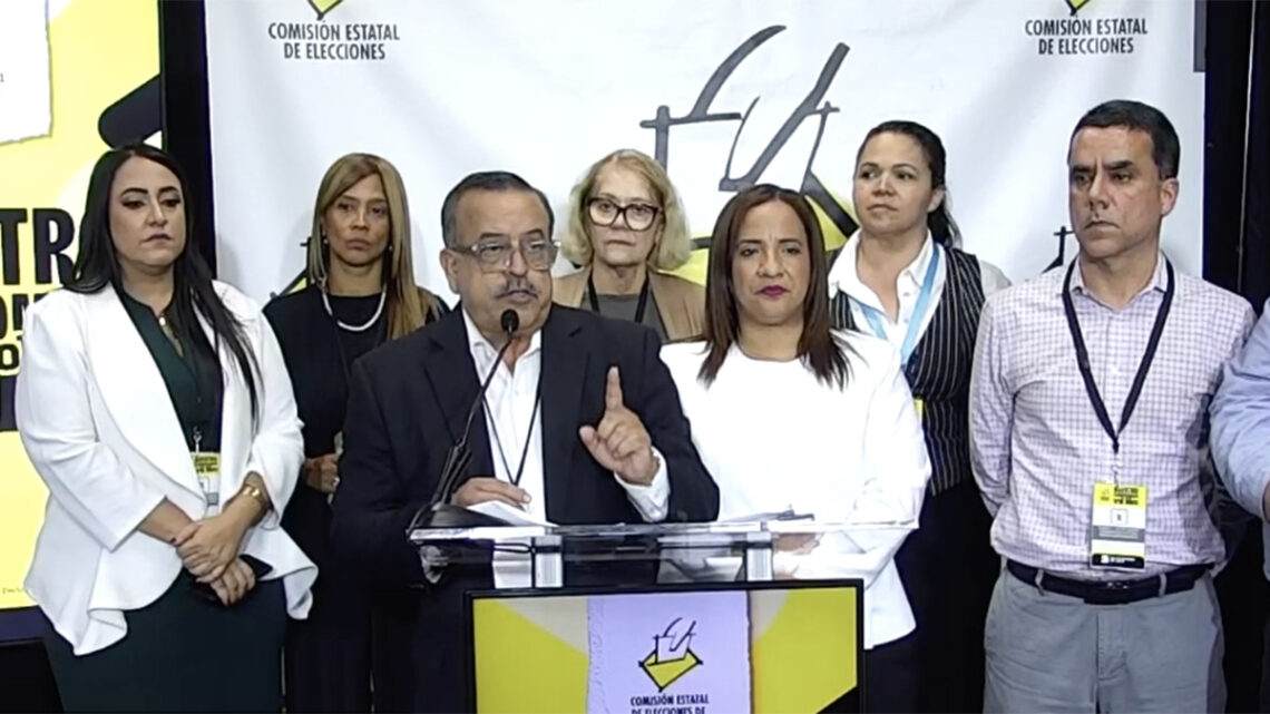 Comisionados electorales del PPD, MVC, PIP y PD. (Captura de vídeo)
