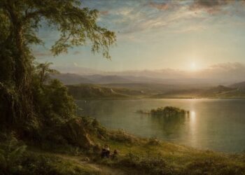 Obra “Amanecer en el trópico”, un óleo sobre lienzo de Frederic Edwin Church de 1872, perteneciente al Museo de Arte de Ponce. (Foto suministrada)