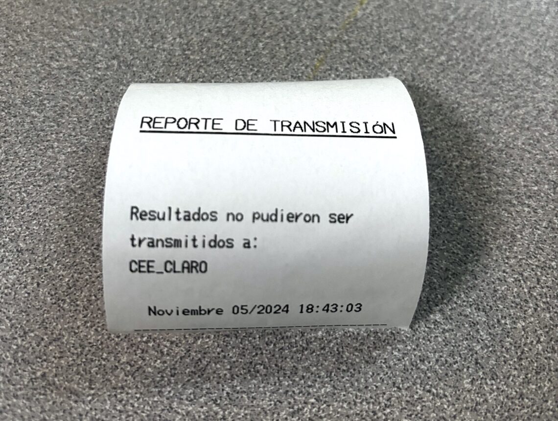 Evidencia de que no se pudo transmitir desde el colegio tres, de la Escuela Blanca Malaret, en Sabana Grande. (Foto: Paola Nichole Olivera Cruz)