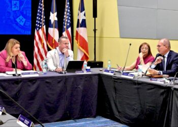 En el comité creado por Jenniffer González están el senador Juan Zaragoza Gómez y la presidenta del Colegio de Peritos Electricistas, Frances Berríos, entre otros. (Foto: Jenniffer González / Facebook)