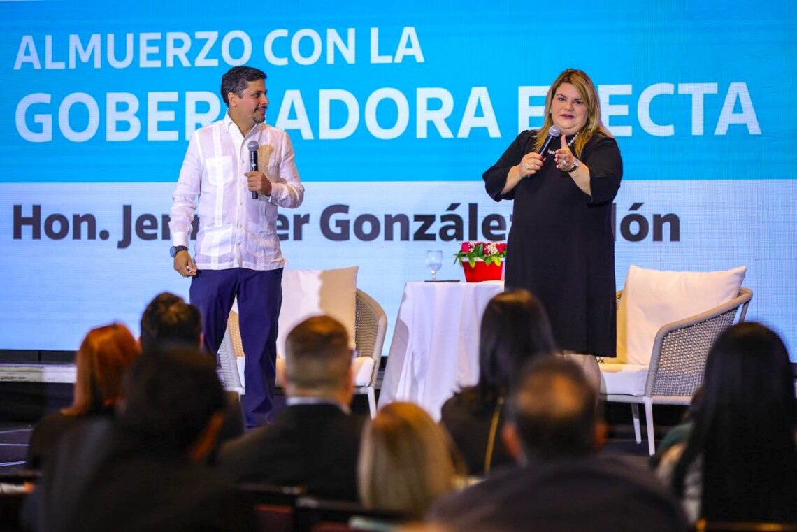 Jenniffer González Colón participó hoy en un almuerzo con socios de la Cámara de Comercio de Puerto Rico. (Foto: Jenniffer González Colón / Facebook)