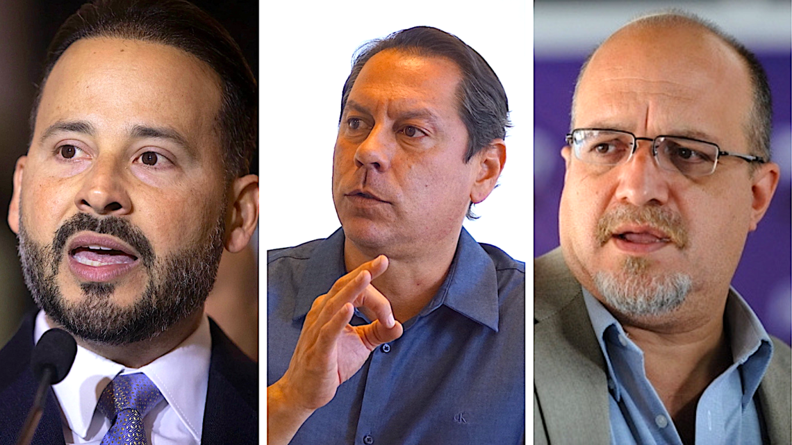 Luis Javier Hernández, Juan Dalmau Ramírez y Rafael Bernabe. (Fotos archivo)