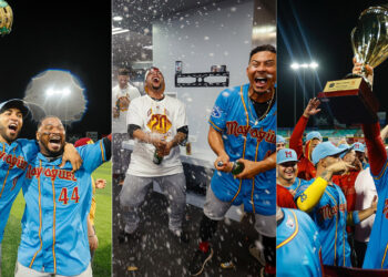 Los Indios festejan su vigésimo campeonato. (Fotos: Indios de Mayagüez)