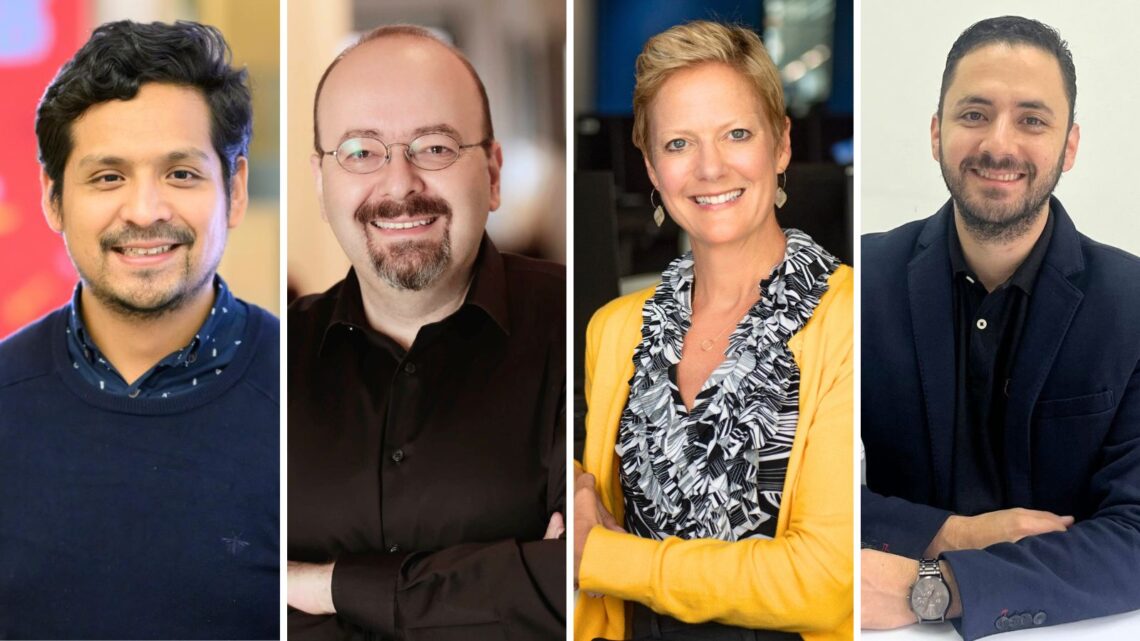 Dr. Omar Costilla-Reyes (México/EE. UU.), Dr. Derya Unutmaz (Turquía/EE. UU.), Dra. Tricia Bertram Gallant (EE. UU.) y Sergio Lopez (Colombia). (Fotos suministradas)