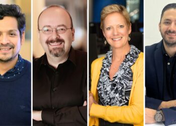 Dr. Omar Costilla-Reyes (México/EE. UU.), Dr. Derya Unutmaz (Turquía/EE. UU.), Dra. Tricia Bertram Gallant (EE. UU.) y Sergio Lopez (Colombia). (Fotos suministradas)