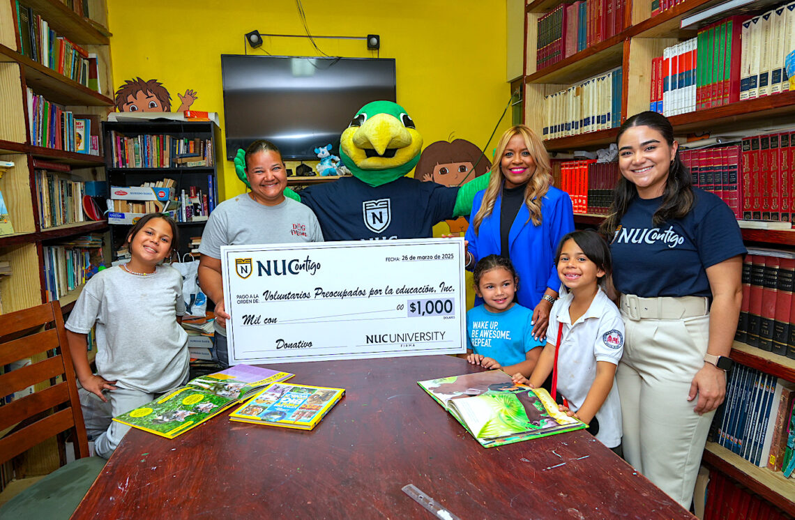A través de su programa de responsabilidad social NUContigo, la universidad hizo una aportación estratégica para que la Biblioteca Comunitaria Villa del Mar siga transformando vidas. (Foto suministrada)