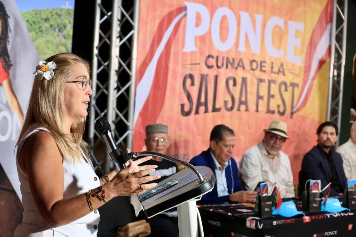 Conferencia de prensa del evento Ponce Cuna de la Salsa Fest. (Foto suministrada)