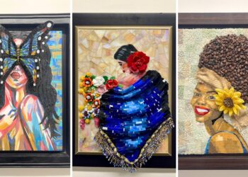 Parte de la exposición “Esencias en vidrio” de la artista Marycely Ventura. (Fotos suministradas)