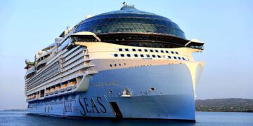 El Star of the Seas zarpará este miércoles a su puerto base en Cabo Cañaveral, Florida, donde le espera otro agasajo y su viaje inaugural. (Foto: FB Ciudad de Ponce)