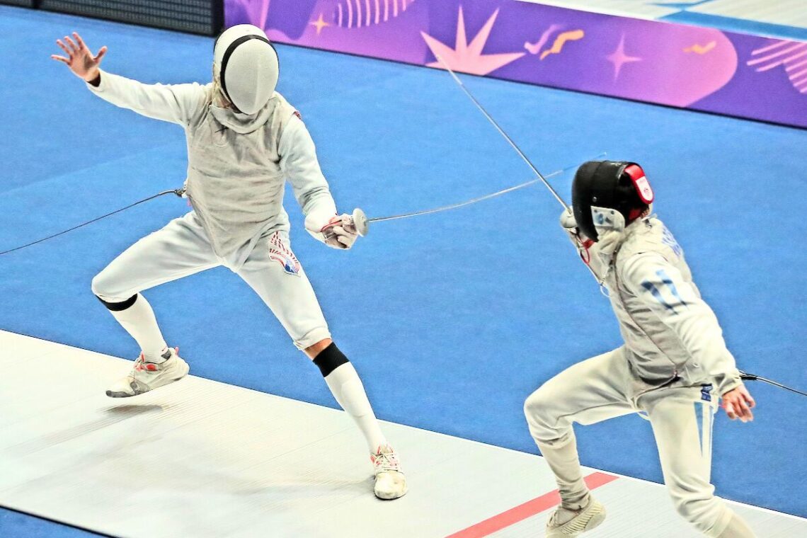 Sebastián Robert García de Puerto Rico y Franco Marchetti de Argentina durante los Juegos Panamericanos Junior Asunción 2025.
(Foto: José Jovany Mandujano)