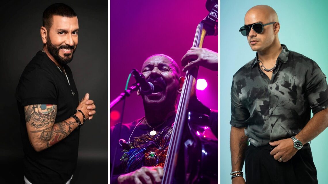 Domingo Quiñones, Oscar De León y Michael Stuart.