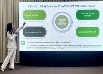 Anitza Cox expone razones para el sinhogarismo juvenil. (Foto suministrada)