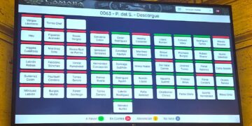 El proyecto se aprobó con 29 votos a favor y 24 en contra. Siete representantes del PNP votaron en contra, así como la delegación del Partido Popular Democrático, la del Partido Independentista Puertorriqueño y el Proyecto Dignidad. (Foto: Norenid Feliciano / CPI)