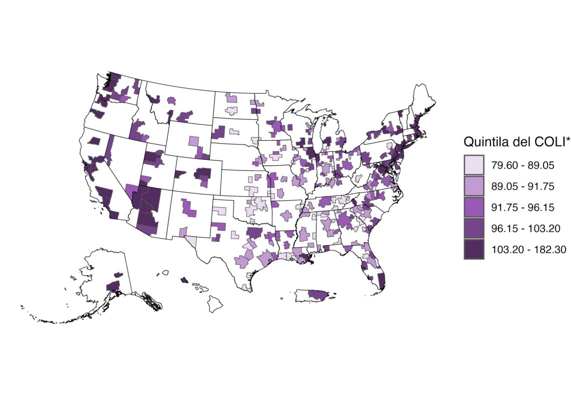 Personas que se identifican como puertorriqueñas en New York–Newark–Jersey City presentan costos de vida sobre 40% mayores que los de San Juan–Bayamón–Caguas.