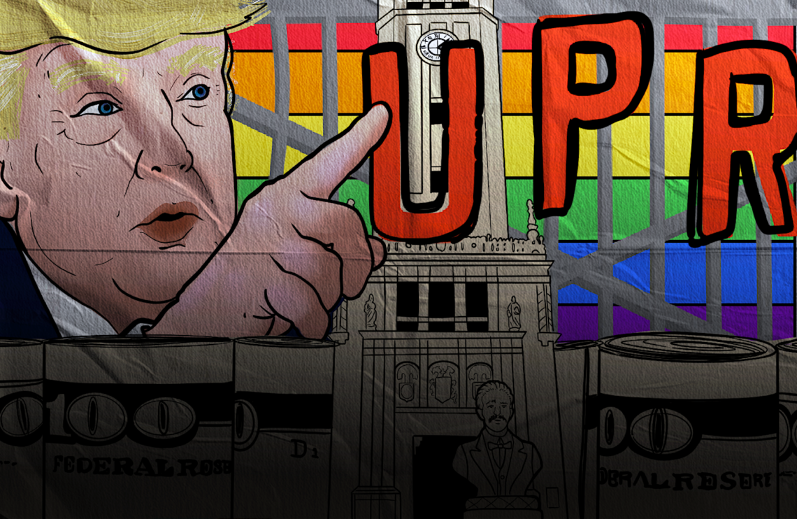 Además de eliminar los baños inclusivos en el Recinto de Río Piedras, el sistema universitario anuló garantías de acceso y no discriminación a estudiantes transgénero y modificó el Protocolo de Nombre Escogido, como resultado de las medidas del Gobierno de Trump en contra de los programas de diversidad, equidad e inclusión. (Arte suministrada)