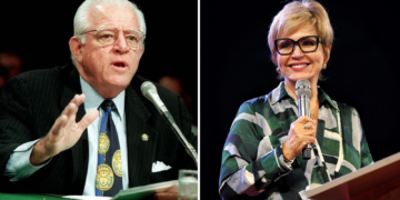 El exgobernador Carlos Romero Barceló y la pastora Wanda Rolón. (Fotos archivo)