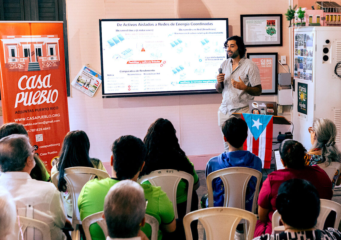 El Laboratorio Comunitario para la Transición Energética de Casa Pueblo es un centro de investigación no tradicional que articula formación técnica, investigación aplicada, innovación, intercambio de saberes y soberanía del conocimiento. (Foto: Adjuntas Pueblo Solar / suministrada)