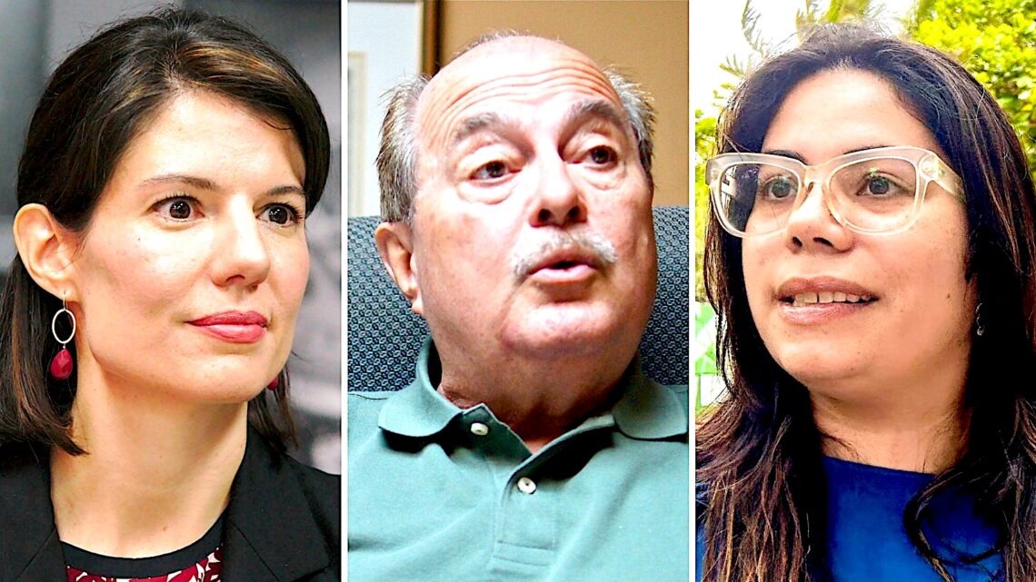 Sobre estas líneas, Ingrid Vila, Martín González y Vanessa Uriarte. (Fotos archivo)